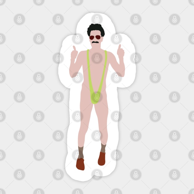 Borat Sticker by FutureSpaceDesigns